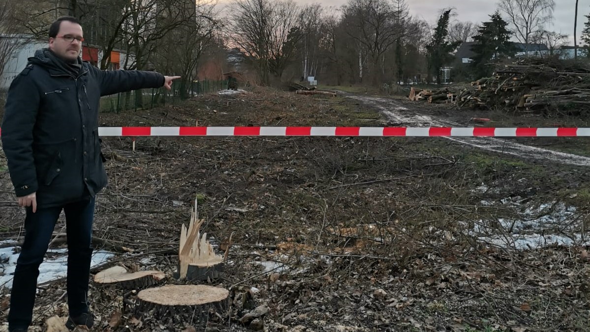 Hasskamp an der geplanten Erschließungsstraße